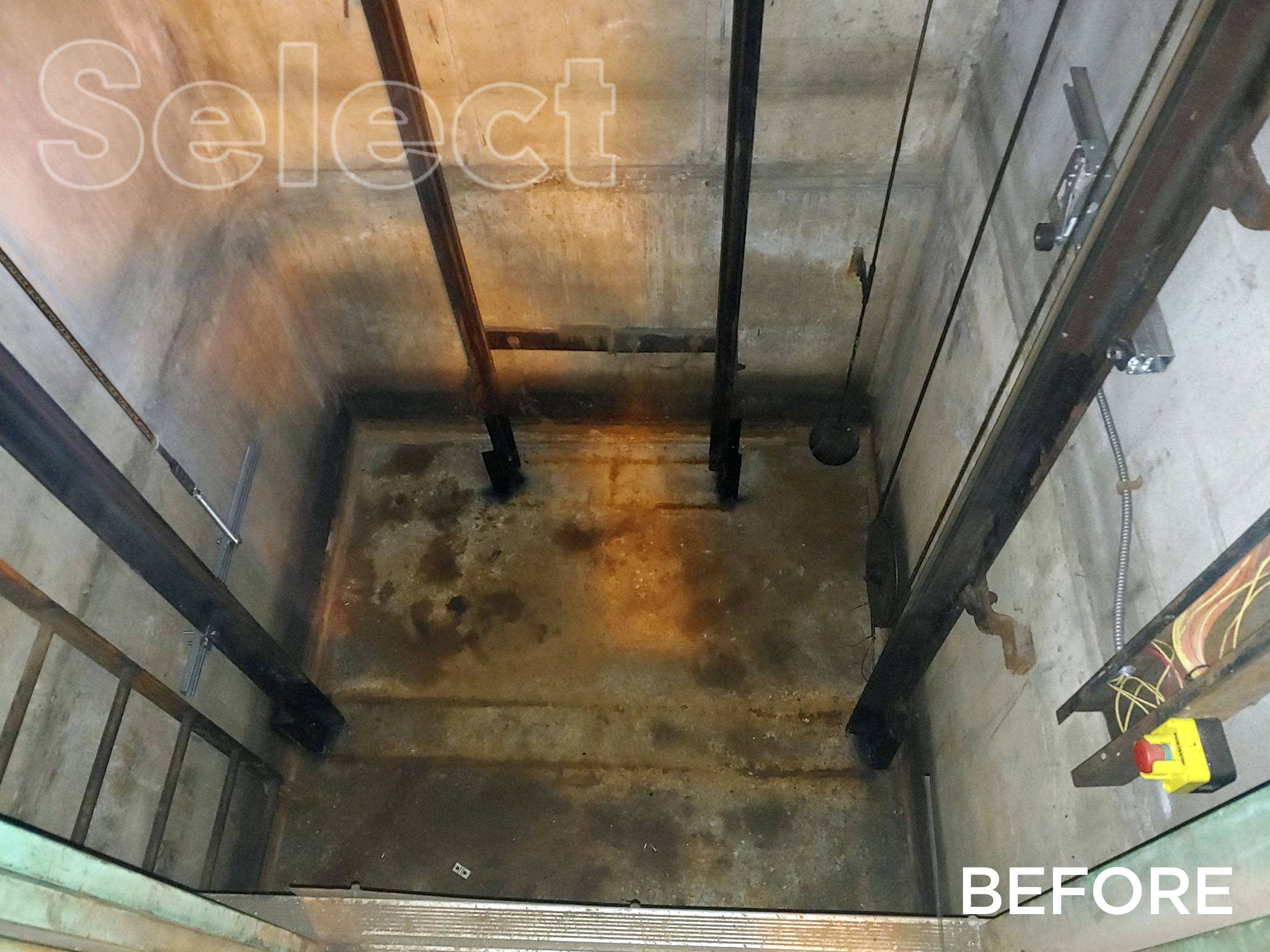 elevator waterproofing before