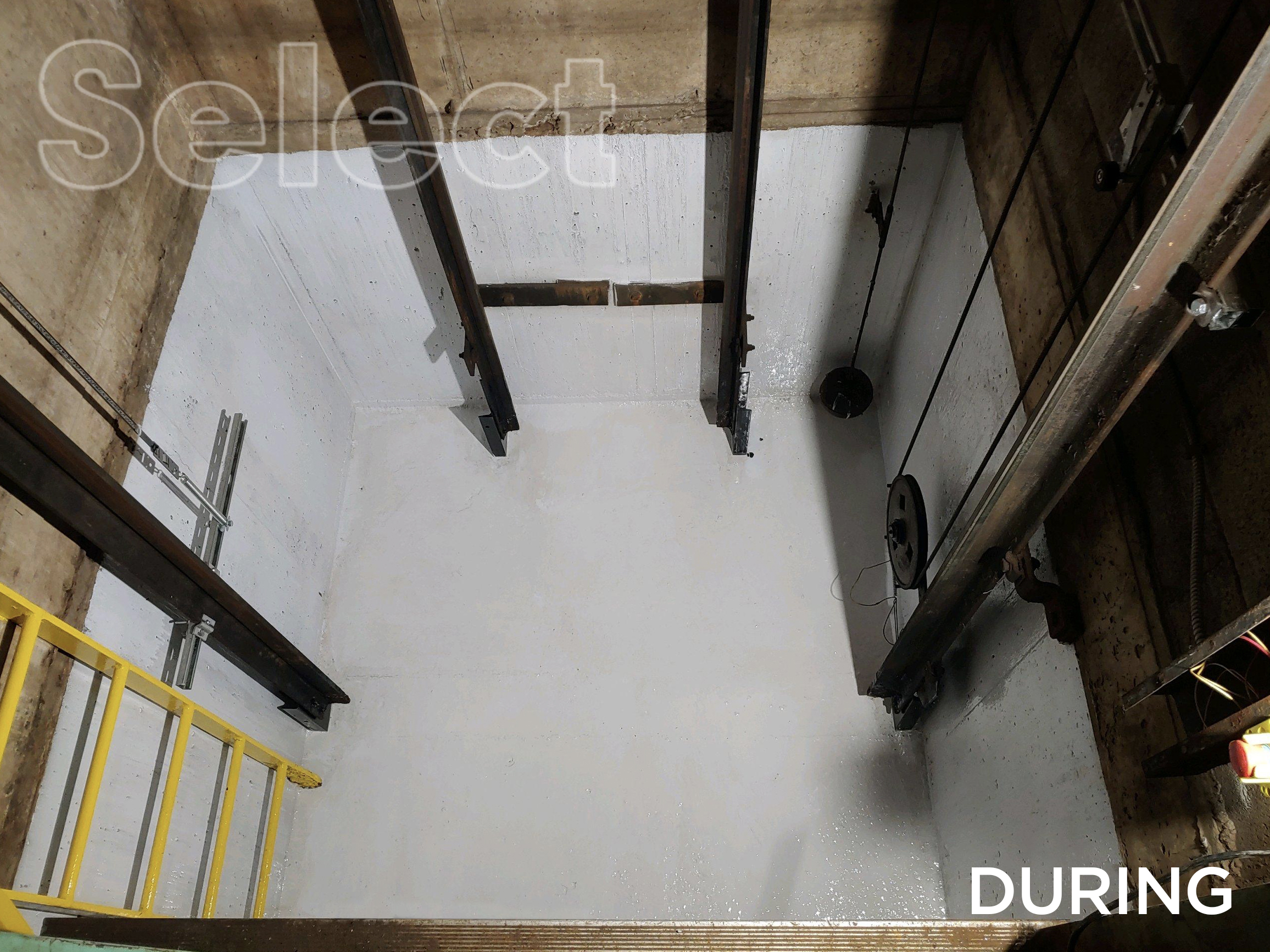 elevator waterproofing during