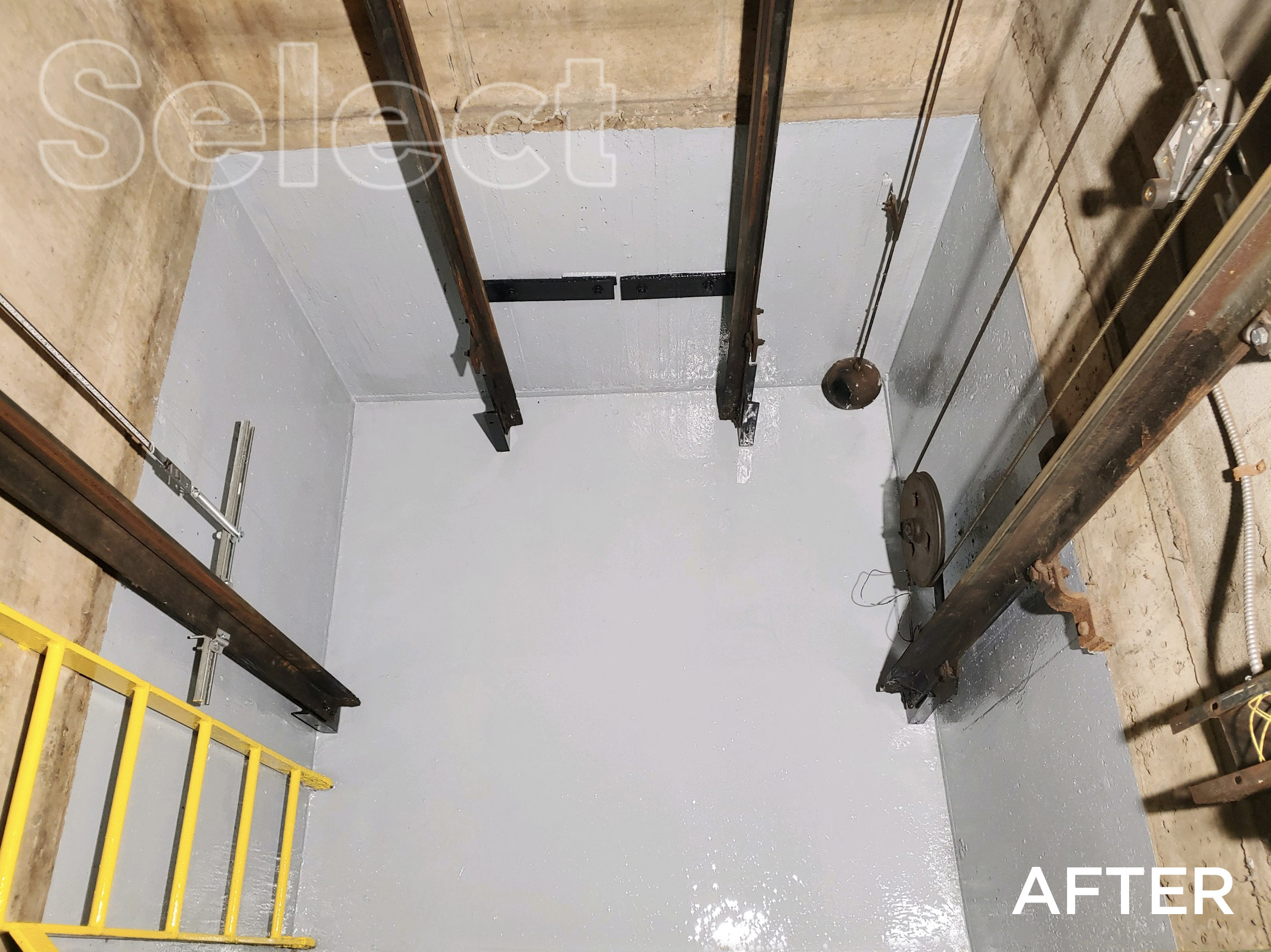 elevator waterproofing after